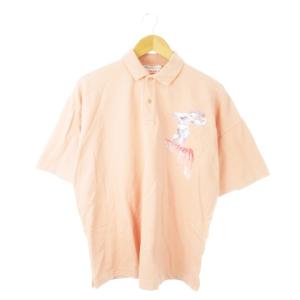 POL ANGLADA ポロシャツ 鹿の子 半袖 プリント ボディービル TWISTED マッチョ ロゴ刺繍