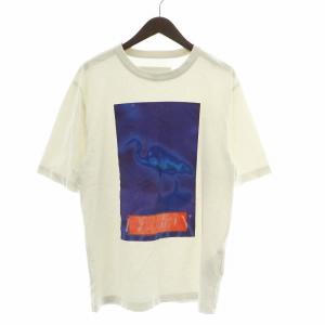 Ｔシャツ カットソー 半袖 クルーネック グラフィック プリント M 白 ホワイト /XZ GY30