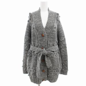 カーディガン ニット Vネック 長袖 38 M グレー /AE