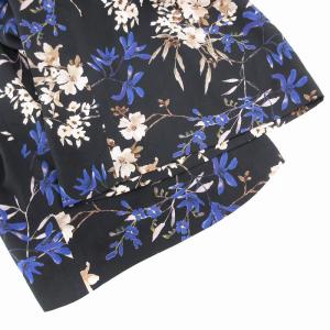 Theory 美品 イージーパンツ スラックス 薄手 花柄 XS 黒 ブラック /AE