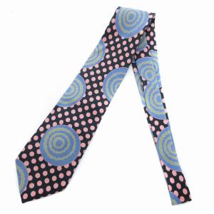 PAUL SMITH LONDON ネクタイ レギュラータイ ドット柄 絹 シルク 黒 ブラック ピンク 青 ブルー /JS