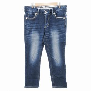 デニムパンツ ジーンズ ロゴボタン M インディゴブルー /JS