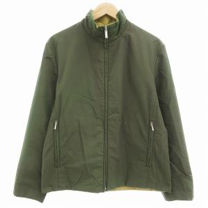 リバーシブルジャケット コート 2WAY ステッチ ショート丈 S カーキ マスタード /AE