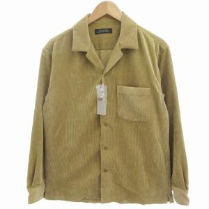 タグ付き リラックスコーデュロイシャツ オープンカラー 長袖 M ベージュ 674-1220013 /OU
