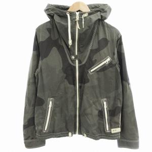 ナイロンジャケット ミリタリー フード M カーキ /OU
