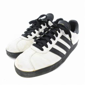 adidas GAZELLE ガゼル スニーカー シューズ ローカット 25.5cm 白 ホワイト 黒 ブラック 447772