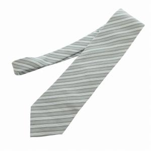 GIORGIO ARMANI ネクタイ レギュラータイ ストライプ 絹 シルク イタリア製 グレー /HO
