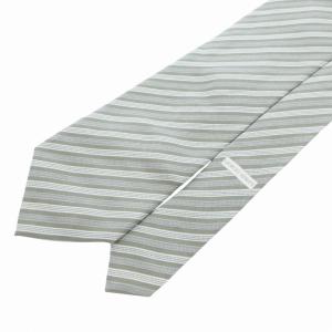 GIORGIO ARMANI ネクタイ レギュラータイ ストライプ 絹 シルク イタリア製 グレー /HO