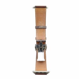 HERMES アップルウォッチ バンド ベルト レザー ロゴ 茶 ブラウン MJ403J/A GY04 /MQ OH