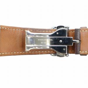 HERMES アップルウォッチ バンド ベルト レザー ロゴ 茶 ブラウン MJ403J/A GY04 /MQ OH