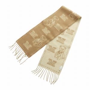 白タグ マフラー テディベア ベージュ