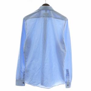 HERMES シャツ 長袖 セリエボタン 37 XS 青 ブルー /XZ GY04