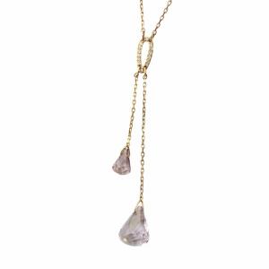 SWAROVSKI ネックレス アクセサリー ペンダント ラインストーン カラーストーン ゴールド色 紫 GY04 /MQ