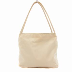 PRADA ハンドバッグ 三角プレート ナイロン 白 ホワイト /UD GY04