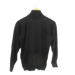 JOHN SMEDLEY ニット セーター タートルネック 長袖 ウール 薄手 ストレッチ XS 黒 ブラック /MN16 GY04