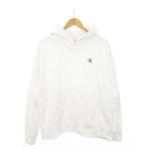 パーカー プルオーバー スウェット ロゴ刺繍 ワンポイント 裏起毛 M 白 ホワイト /AH5 GY04