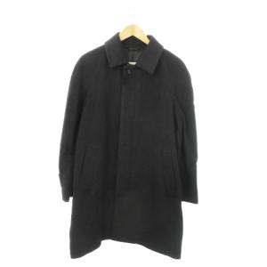 ステンカラーコート 比翼 アンゴラ 5 S 黒 ブラック /MN7 GY22