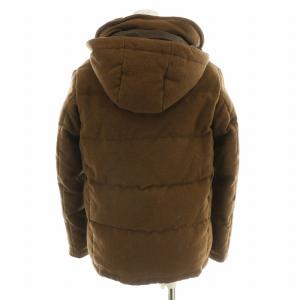 DANTON ×ビームス BEAMS ウールモッサジャケット ダウンジャケット フード付き ウール 34 XS 茶 ブラウン