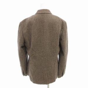 ARMANI COLLEZIONI テーラードジャケット 総裏 2B ヘリンボーン ウール 42 茶 ブラウン /HO GY09