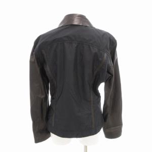 Ermanno Scervino ジャケット ブルゾン 切替 ナイロン イタリア製 42 黒 ブラック /HO GY09