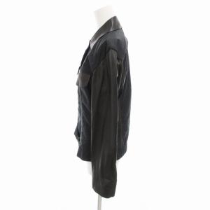 Ermanno Scervino ジャケット ブルゾン 切替 ナイロン イタリア製 42 黒 ブラック /HO GY09