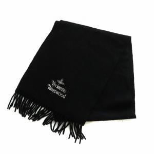 マフラー フリンジ オーブ ブラック