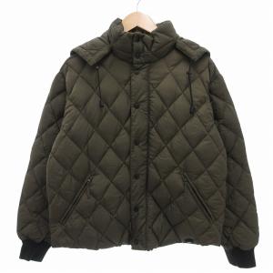 ダウンジャケット ボンバージャケット ブルゾン フード キルティング カーキ /FF  GY35