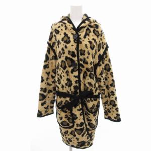 ’U COLLECTION ヴィンテージ ガウン コート フード フーデット ヒョウ柄 レオパード柄 ウエストベルト