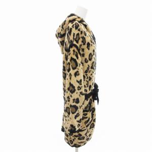 BALLY ’U COLLECTION ヴィンテージ ガウン コート フード フーデット ヒョウ柄 レオパード柄 ウエストベルト