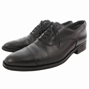 ビジネスシューズ ドレス 革靴 ストレートチップ レースアップ 23.5cm 黒 ブラック /GV GY35