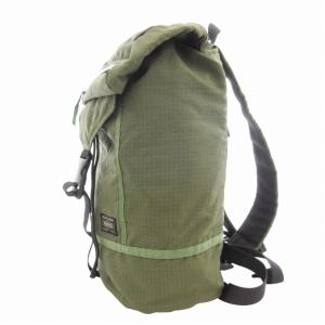 PORTER リュックサック バックパック ロゴ リップストップ ナイロン カーキ /GV GY35