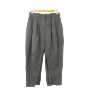 ロングスカート タイト ウール 前後スリット 36 S グレー /AO7