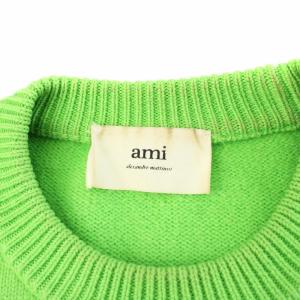 AMI Alexandre Mattiussi ニット プルオーバー ロゴ L グリーン UKS002.018