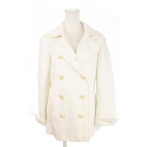 Pコート ピーコート ダブル ショート丈 コットン 42 S 白 ホワイト /MN11 GY19