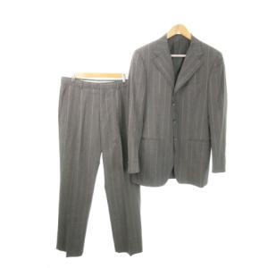 シングルスーツ セットアップ 2点セット テーラードジャケット 総裏地 スラックス ストライプ 48R
