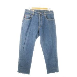 BIG OL Jean デニムパンツ ジーンズ テーパード ボタンフライ カットオフ 36 青 ブルー
