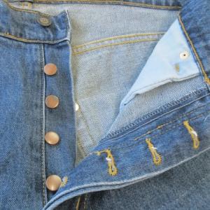 STUSSY BIG OL Jean デニムパンツ ジーンズ テーパード ボタンフライ カットオフ 36 青 ブルー