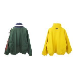 NAUTICA リバーシブル ブルゾンジャケット ボアジャケット ジップアップ フード収納 刺繍 ロゴ スポーツ L 緑