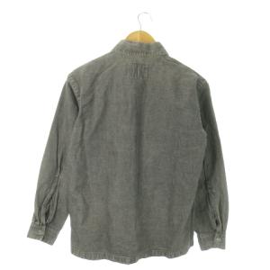MHL. デニムシャツ ダンガリー 長袖 麻 リネン混 S グレー /AO16
