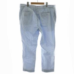 POLO RALPH LAUREN スラックス パンツ テーパード シアサッカー 大きいサイズ 42 XL 青 ブルー 白 ホワイト PP-RL-GS-7124