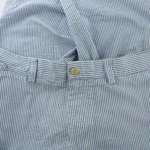 POLO RALPH LAUREN スラックス パンツ テーパード シアサッカー 大きいサイズ 42 XL 青 ブルー 白 ホワイト PP-RL-GS-7124