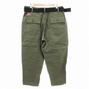 BEN DAVIS ワークパンツ リングベルト ワイド L カーキ /JS