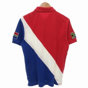 RUGBY RALPH LAUREN ポロシャツ ロゴ刺繍 ナンバリング 半袖 S 赤 レッド /FF