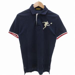ポロシャツ カットソー ロゴ刺繍 ナンバリング 11 XS 紺 ネイビー /FF