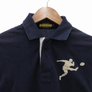 RUGBY RALPH LAUREN ポロシャツ カットソー ロゴ刺繍 ナンバリング 11 XS 紺 ネイビー /FF