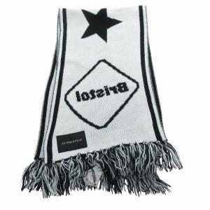 F.C.Real Bristol マフラー ストール ロゴ フリンジ バイカラー 黒 ブラック 白 ホワイト /FF