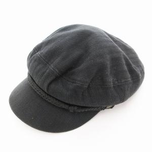 FIDDLER CAP マリンキャップ ロゴピン 裏ストライプ 58cm 黒 ブラック /UO