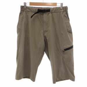 ハーフパンツ イージーウエスト ウェビングベルト L グレージュ /UO