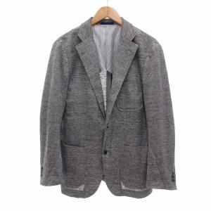 テーラードジャケット 麻 リネン シングル L グレー系 /UO