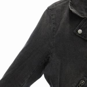 EDWIN デニムジャケット ジージャン ジップアップ S 黒 ブラック /JS